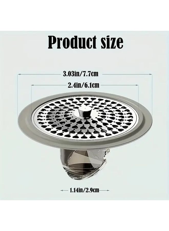 Stainless Steel Anti Odor Bathroom Floor Drain Core with Hair Catcher Filter Prevents Clogs - Image 4
